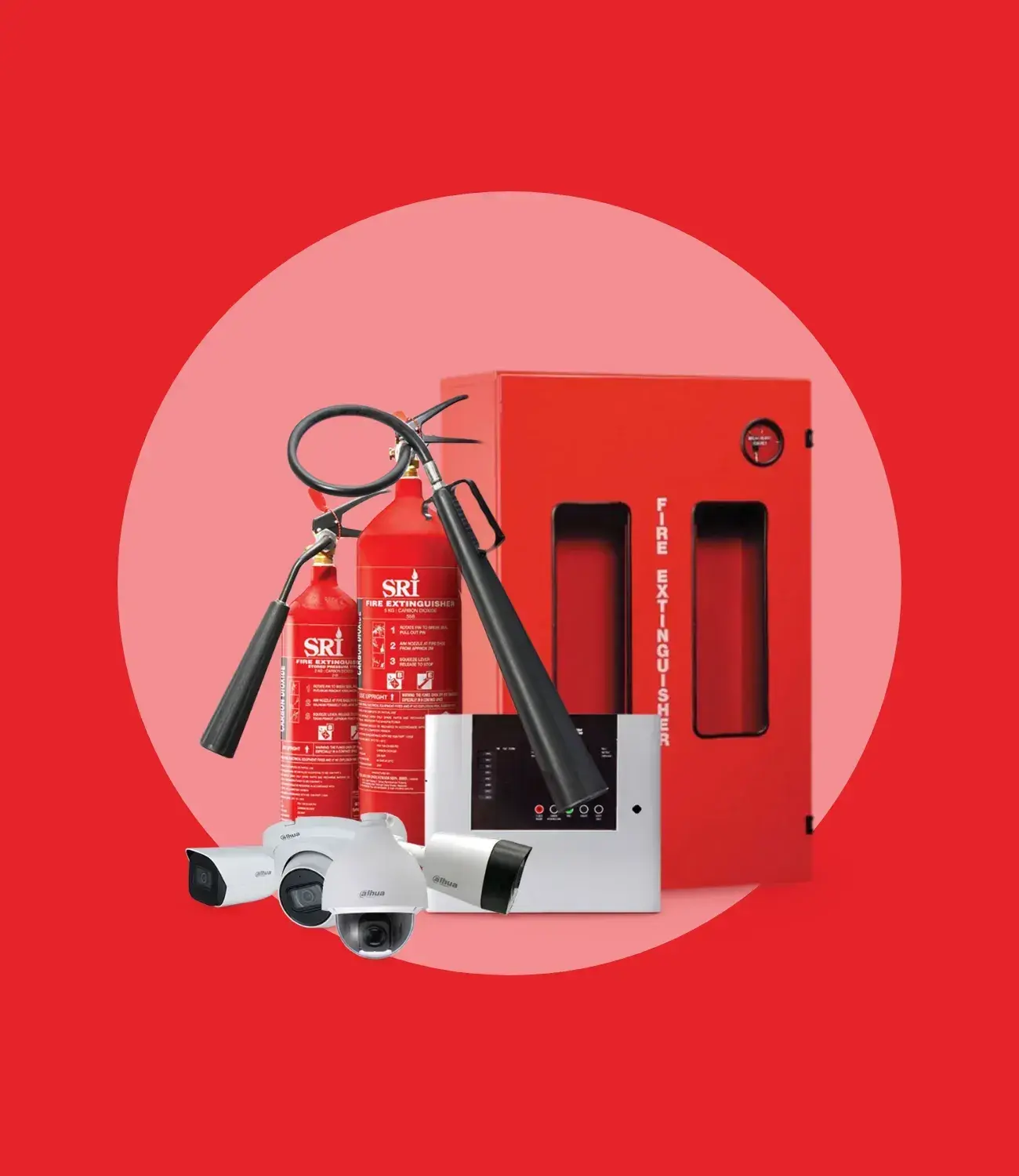 Agni fire extinguishers and smoke detectors